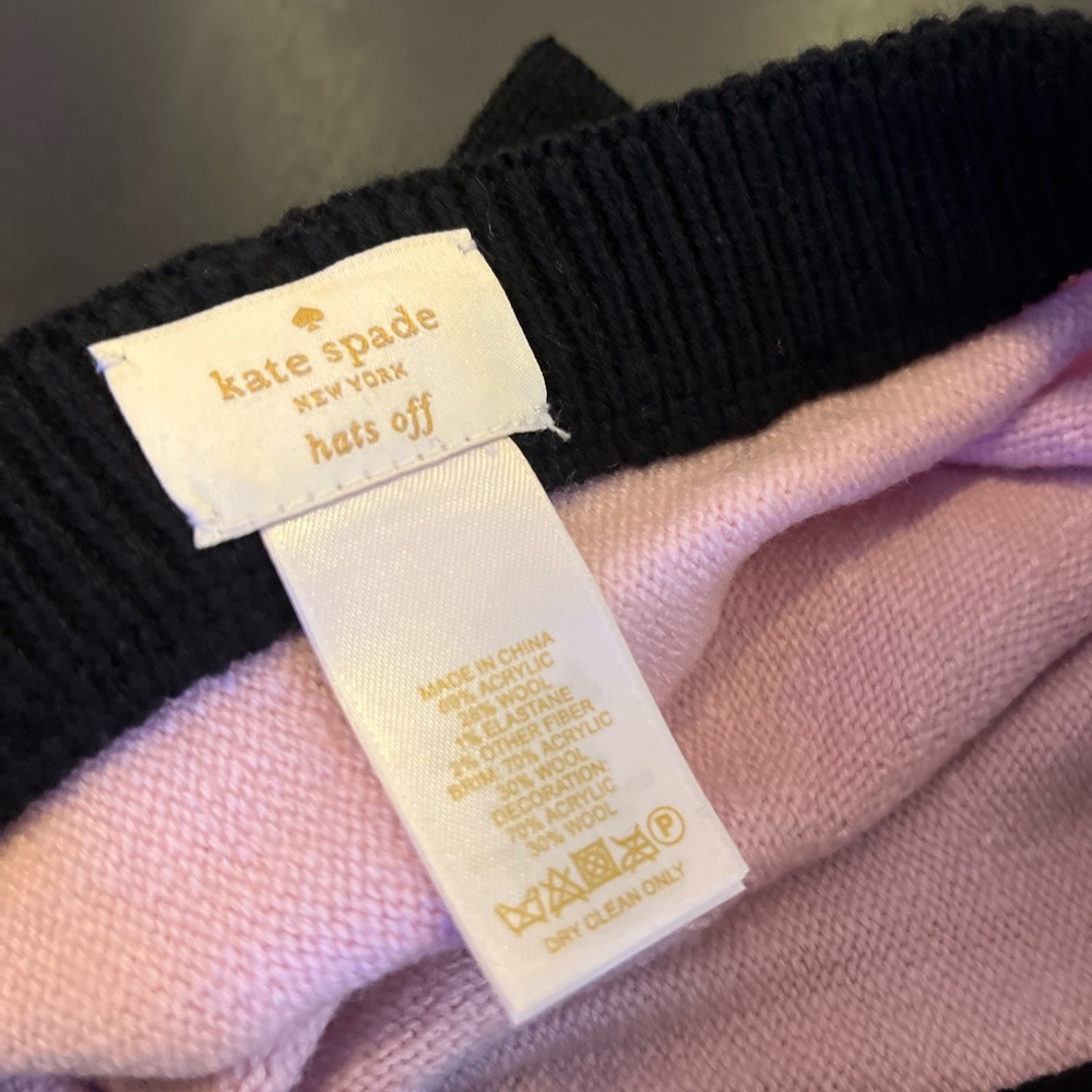 Kate Spade Black and Pink Hat